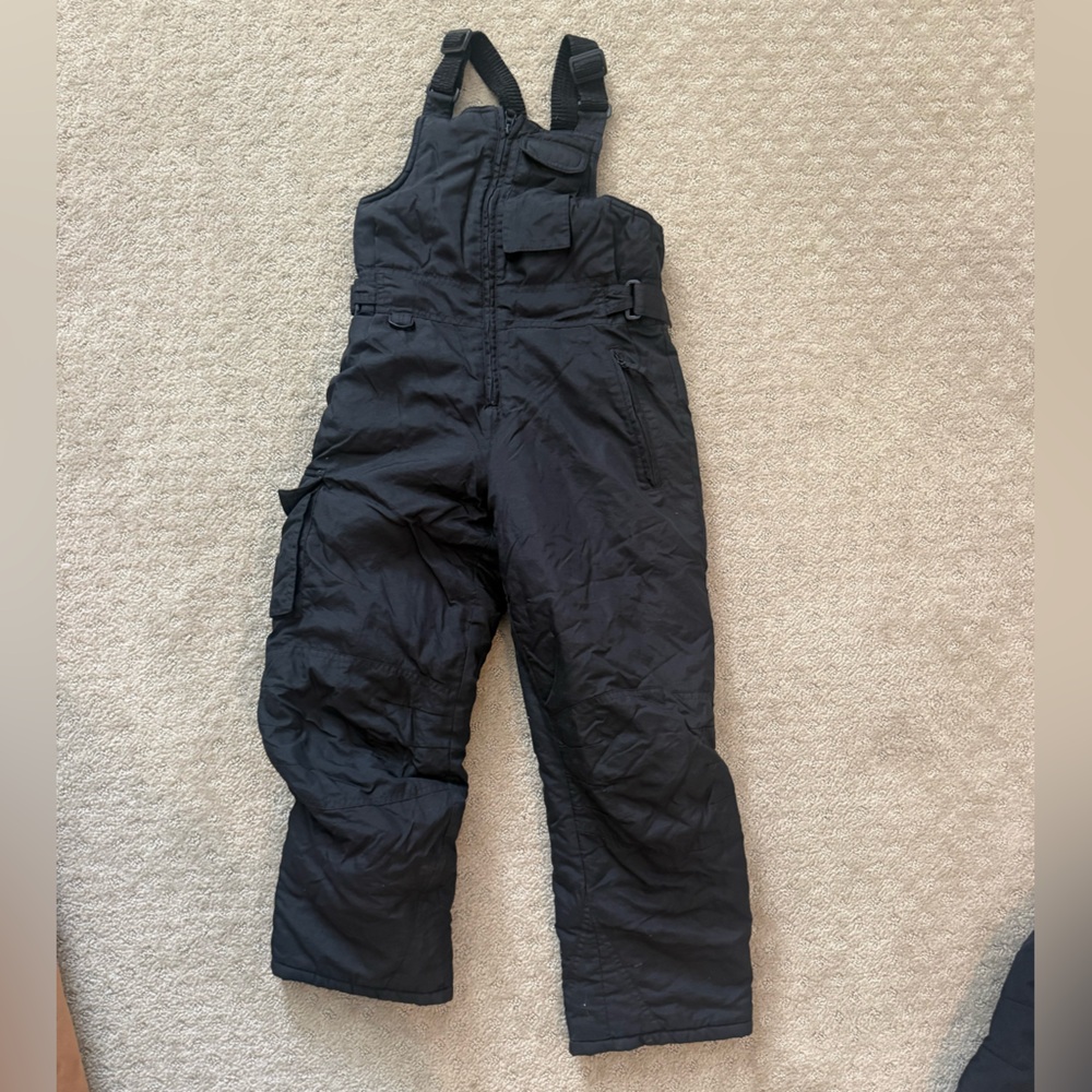 Black Snow Bib Overalls